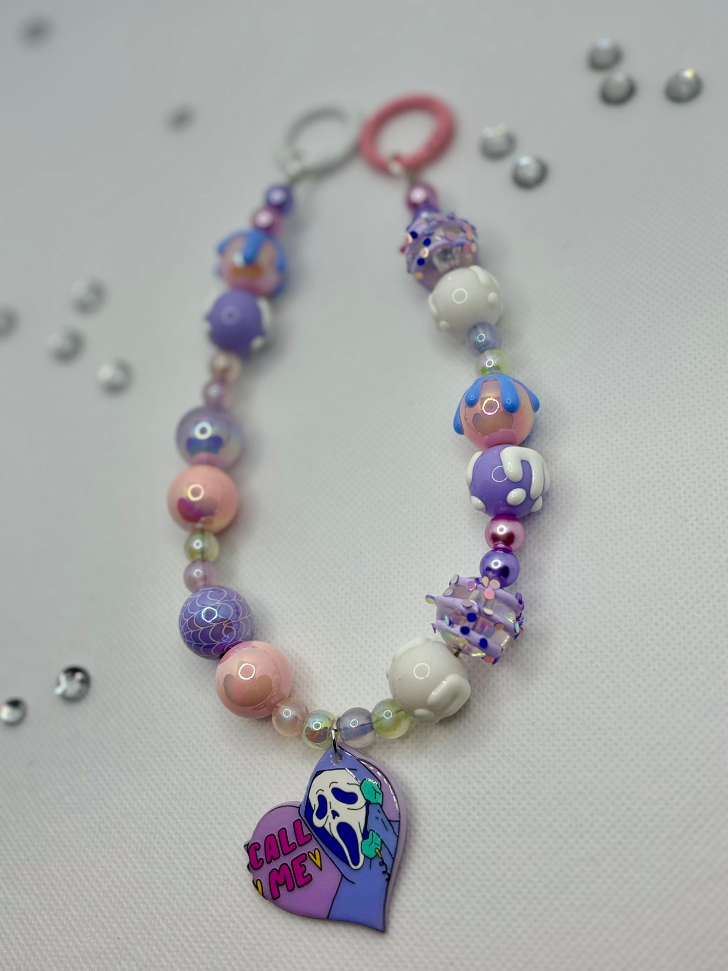 Pastel Ghostface DIY bag charm