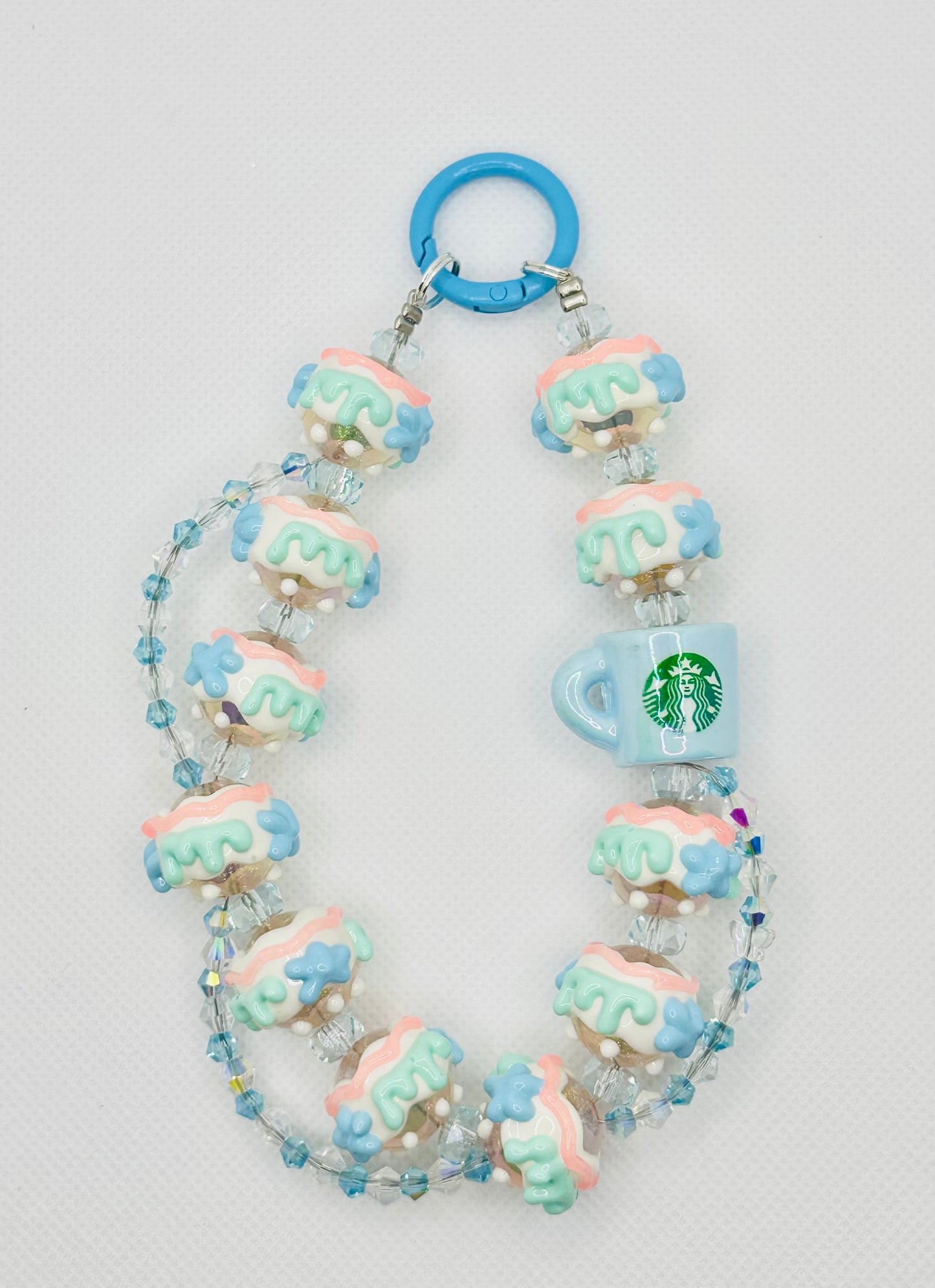 Starbucks Blue DIY Key chain/Bag charm