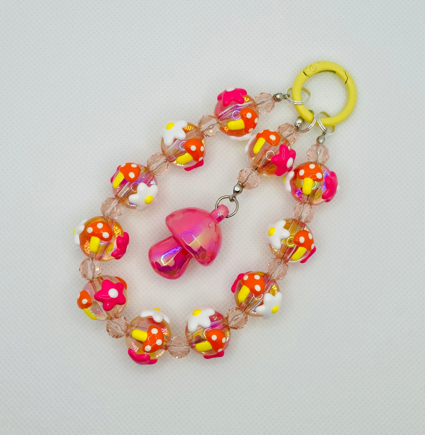 Mushroom Pink Bag Charm