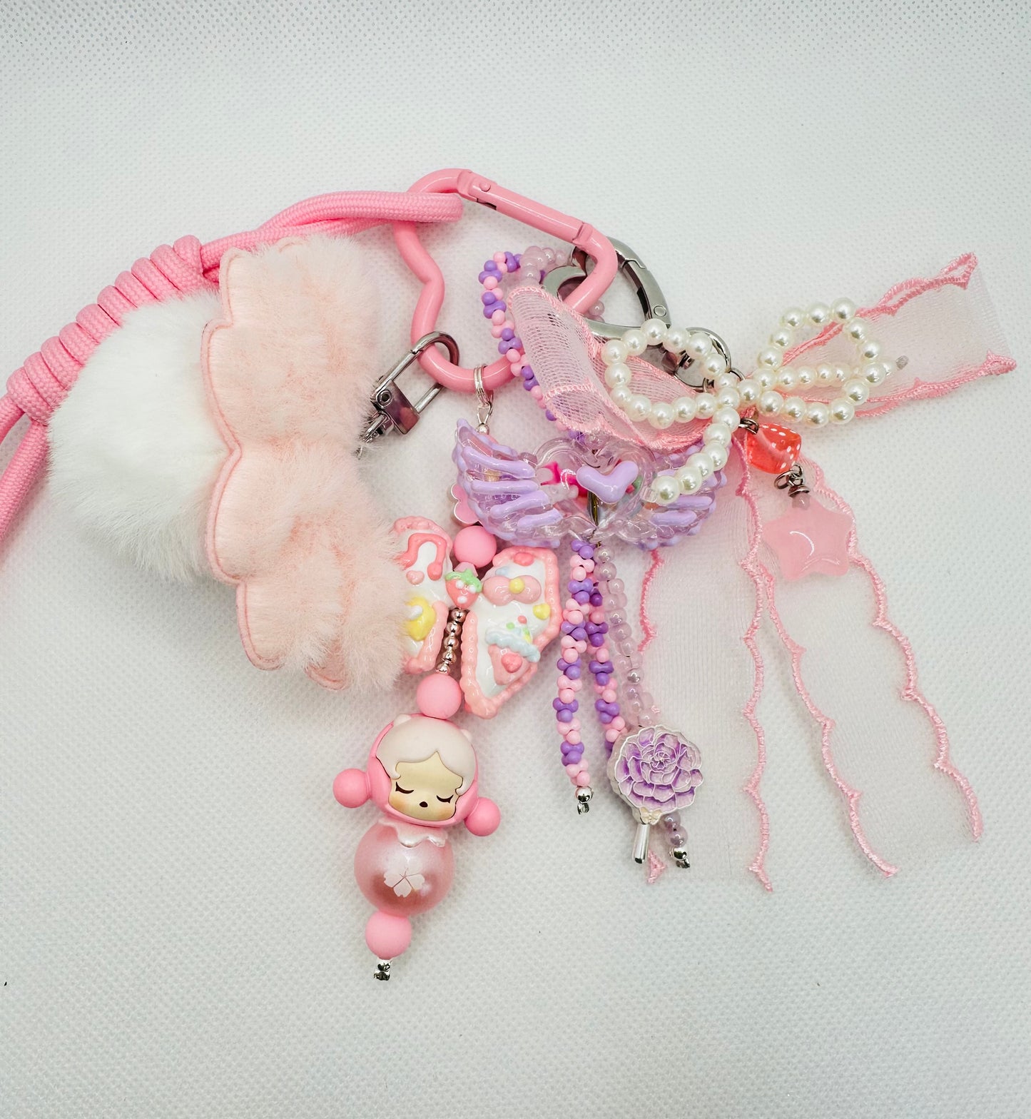 Skullpanda Pink DIY bag charm