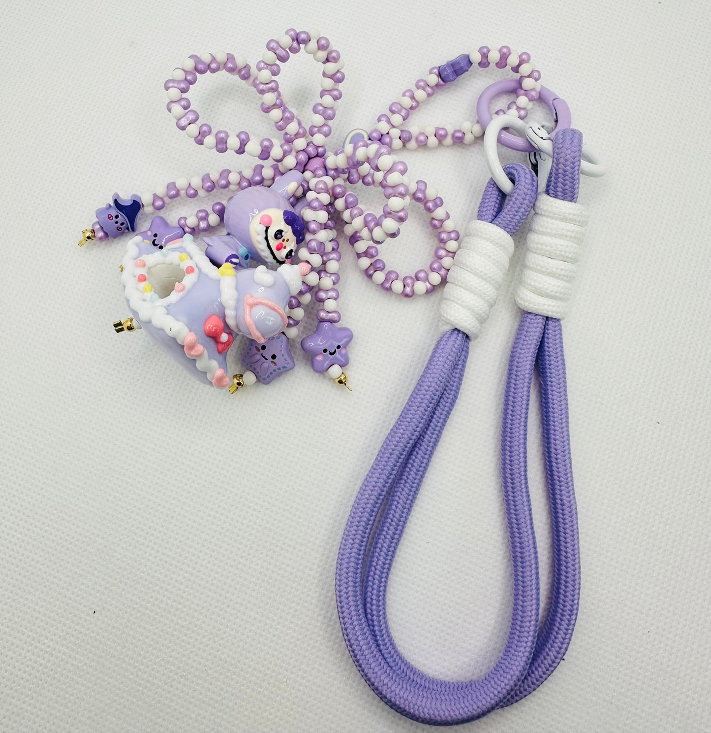 Purple Labubu DIY bag charm