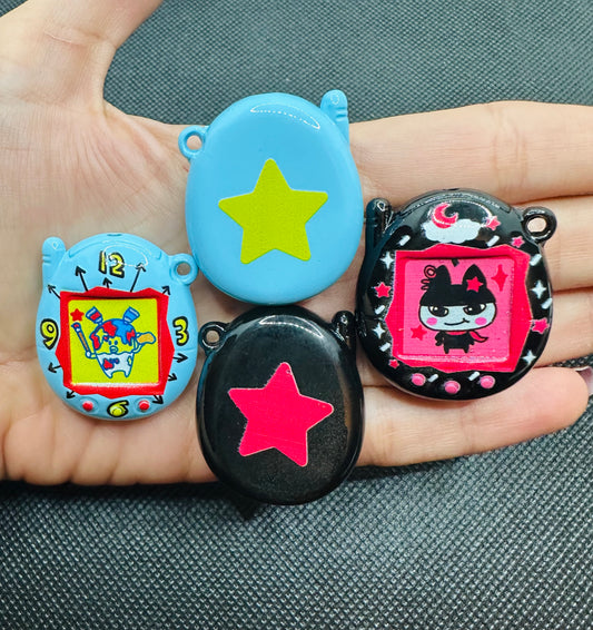 Tamagotchi themed 4 pcs beads