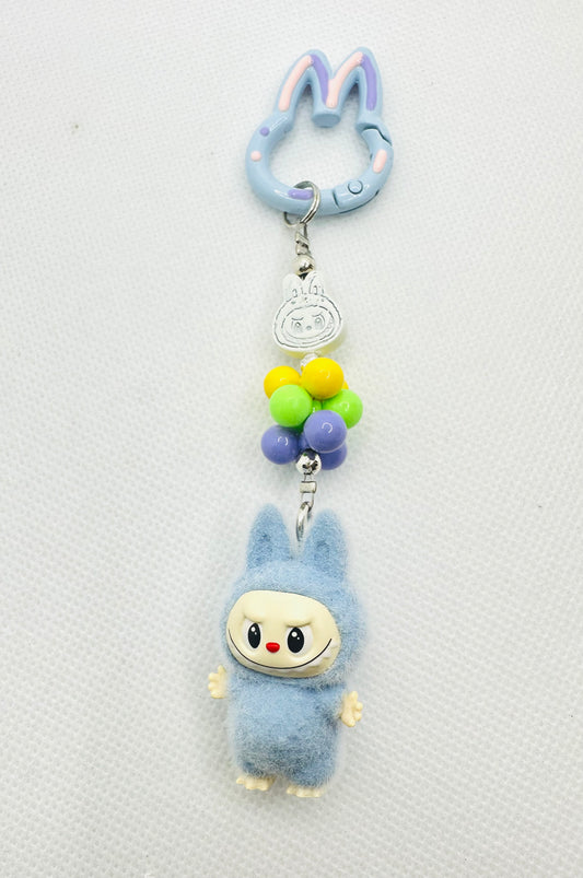 Mini blue Labubu DIY bag charm