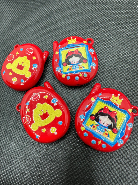 Snow White themed beads 2pcs