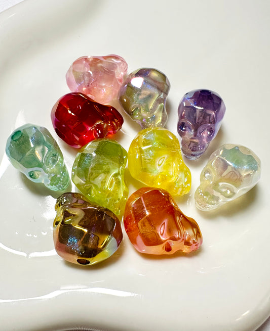 Crystal UV Skull beads