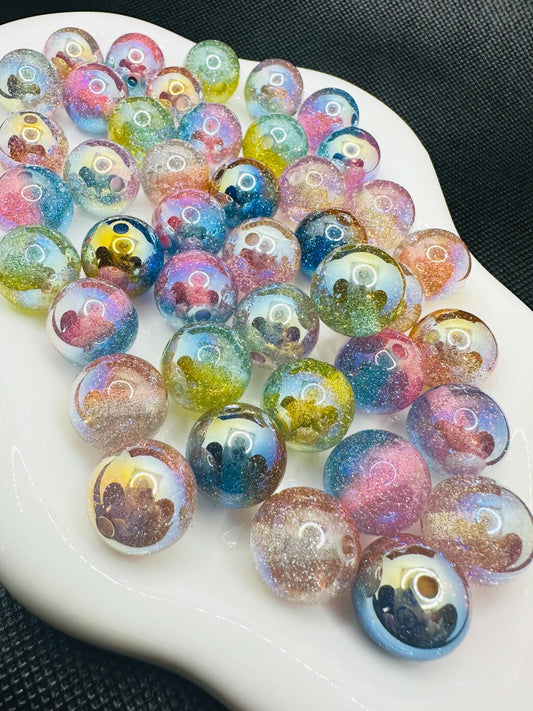Glitter UV 16mm beads