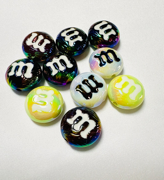 M&M beads spooky edition