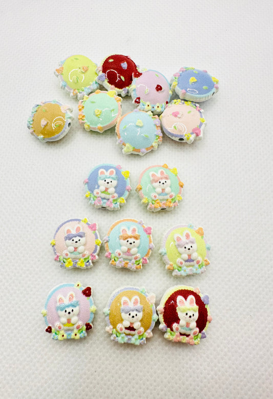 Metal bunny beads